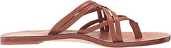 Sam Edelman Marinea Saddle Leather Slip On Open Toe Strappy Flat Slides Sandals