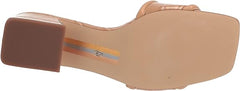 Sam Edelman Waylon Beechwood Slip On Squared Open Toe Mule Block Heel Sandals