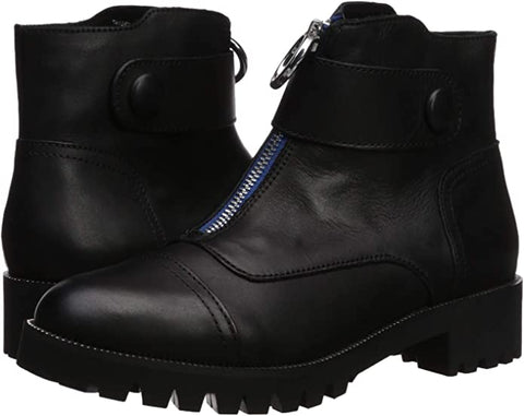 Cecelia New York Tillery Leather Fashion Boot Combat Moto Lug Sole Bootie