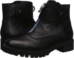 Cecelia New York Tillery Leather Fashion Boot Combat Moto Lug Sole Bootie