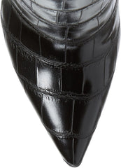 Jeffrey Campbell ARSEN HI Black Stiletto Knee High Pointed Toe Dress Boots
