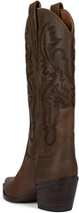 Jeffrey Campbell Dagget Brown Mid-Calf Pointed Toe Western Block Heeled Boots