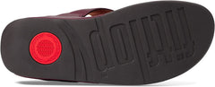 FitFlop Lulu Plummy Open Toe Slip On Flat Leather Thong Sandals