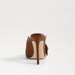 Sam Edelman Azalea Cocoa Bronze Slip On Pointed Toe Bow Detailed Stiletto Pumps