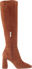Sam Edelman Clarem Luggage Suede Block Heel Almond Toe Knee High Fashion Boots