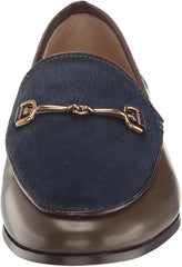 Sam Edelman Loraine Navy/Olive/French Burgundy Almond Toe Slip On Wide Loafers
