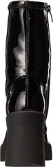 Nine West Gerri3 Black2 Patent Chunky Block Heel Squared Toe Ankle Platform Boot