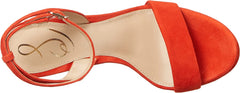 Sam Edelman Jade Bright Poppy Stiletto Heel Open Toe Ankle Strap Heeled Sandals