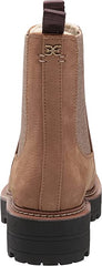 Sam Edelman Laguna Tobacco Leather Chelsea Moto Rounded Toe Pull On Ankle Boots