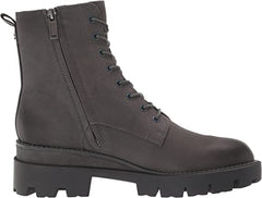 Sam Edelman Garret Moonlight Grey Leather Lace Up Platform Combat Ankle Boots