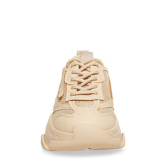 Steve Madden Possession Tan Nude Lace Up  Boyfriend Chunky Platform Sneakers