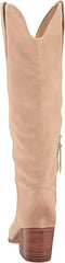 Sam Edelman Britten Sesame Squared Toe Block Heel Leather Knee High Western Boot