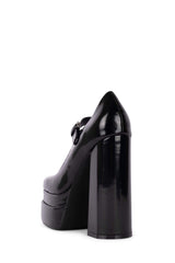 Jeffrey Campbell Chillin Double-Stacked Platform Mary-Jane Pumps Black Box