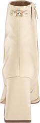 Sam Edelman Irie Modern Ivory Squared Toe Block Heeled Fashion Ankle Booties