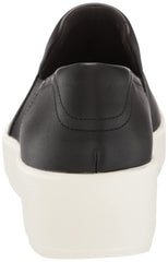 Clarks Layton Band Black Leather White Platform Slip On Wedge Platform Sneakers