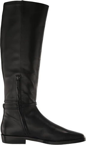 Sam Edelman Clive Black Leather Athletic Calf Square Toe Knee High Fashion Boots