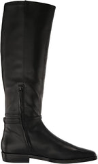 Sam Edelman Clive Black Leather Athletic Calf Square Toe Knee High Fashion Boots