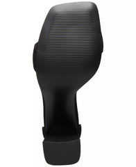 Steve Madden Tiaa Black Nubuck Fashion Two Piece Ankle Strap Dress Sandals