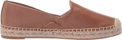 Sam Edelman Kesia Latte Leather Slip On Round Toe Espadrille Platform Flat Loafers