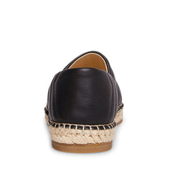 Steve Madden Winnow Black Slip On Rounded Toe Chevron Quilted Flat