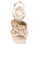 Sam Edelman Courtney Sand Braid Straps Ankle Strap Spool Heeled Dress Sandals
