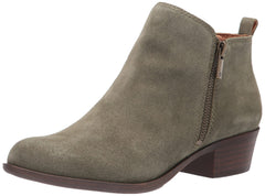 Lucky Brand Basel Ankle Bootie Olive Green Suede Side Zip (7)
