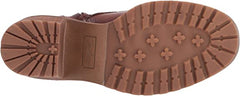 Zodiac Gemma Cognac Lace Up Block Heel Rounded Toe Buckle Combat Ankle Boots