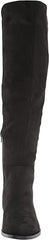 Nine West Allair2 Black2 Suede Stacked Heel Round Toe Over The Knee Fashion Boot