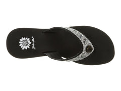 Yellow Box Belmac Black Clear Lightweight Platform Wedge Flip Flop Sandals