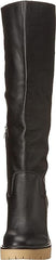 Dolce Vita Corry H2O Black Leather Block Heel Almond Toe Knee High Fashion Boot