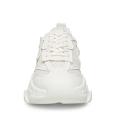Steve Madden Possession Lace Up Boyfriend Chunky Platform Sneakers White
