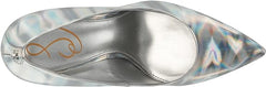 Sam Edelman Hazel Silver Metallic Stiletto Heeled Pointed Toe Slip On Pumps