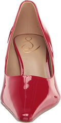 Sam Edelman Bianka Ruby Red Pointed Toe Kitten Heel Slip On Fashion Pumps