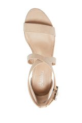 Charles by Charles David Launch Nude Cork Platform Wedge Heel Sandals