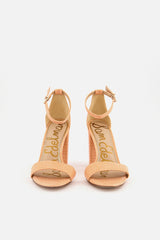 Sam Edelman Yaro Peach Open Toe Adjustable Ankle Strap Leather Heeled Sandal
