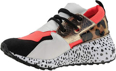 Steve Madden Cliff Coral Rounded Toe Lace Up Platform Fashion Low Top Sneakers