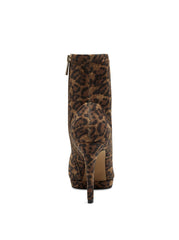 Jessica Simpson Valyn Leopard High Stiletto Heel Pointed Platform Bootie Natural