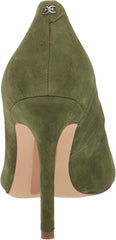 Sam Edelman Hazel Dried Thyme Stiletto Heel Pointed Toe Slip On Wide Pumps