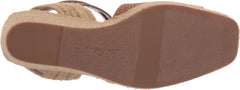 Sam Edelman Vada Cuoio Ankle Strap Squared Open Toe Wedge Heeled Sandals