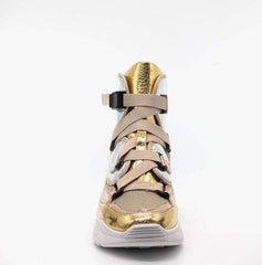 Cape Robbin | SUPERSTAR WOMEN'S HIGH TOP CHUNKY PLATFORM SNEAKERS-CROCODILE
