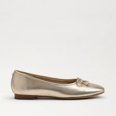 Sam Edelman Meadow Golden Yellow Multi Slip On Bow Detailed Ballet Flats