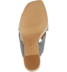 CHARLES BY Charles David Index Denim Platform Espadrille Sandals High Heel Mules