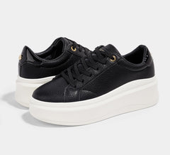 LUCKY STEP Women's Platform Fashion Classic Tennis Shoes Low Top Walking Shoes 8.5