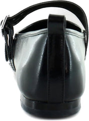 Dolce Vita Ashlyn Midnight Crinkle Patent Mary Jane Squared Toe Ballet Flats