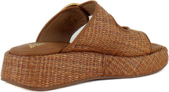 Sam Edelman Nerissa Cuoio Open Toe Double Strap Buckle Wedge Platform Sandals