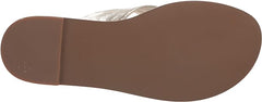 Cole Haan Fiona Soft Gold Squared Open Toe Slip On Flat Thong Slides Sandals