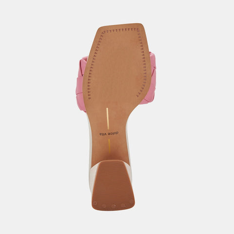 Dolce Vita Moly Petal Pink Stella Slip On Squared Open Toe Block Heeled Sandals