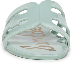Sam Edelman Bay Calypso Mint Round Open Toe Slip On Leather Strap Slide Sandals