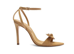 Schutz Elora Light Wood Formal Ankle Strap Stiletto Heel Open Toe Heeled Sandals