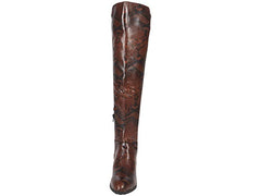 Charles David Reason Dark Brown Snake Print Almond Toe Over The Knee Boots